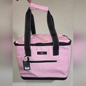 SCOUT Victoria Checkham Pink Gingham Insulated Cooler Bag NWT Spring Easter